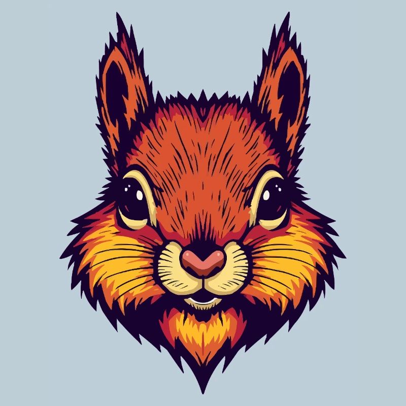 Leuchtend herbstliches Eichhörnchen 