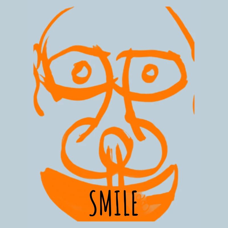 Orange Laughing Face Pattern