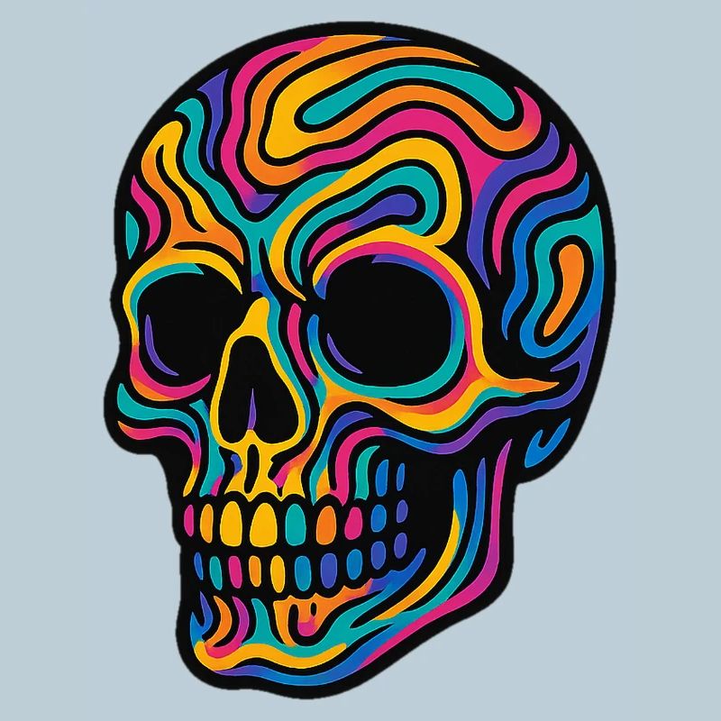 Psychedelic Skull – Trippy Skull Design