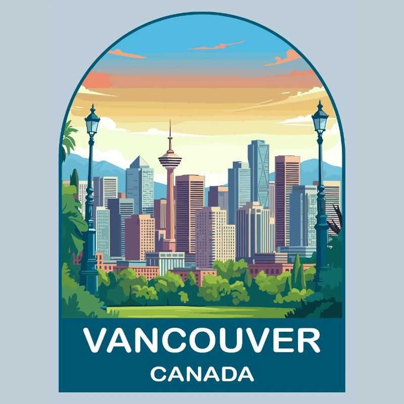 Vancouver Canada Harbour Centre Travel Art