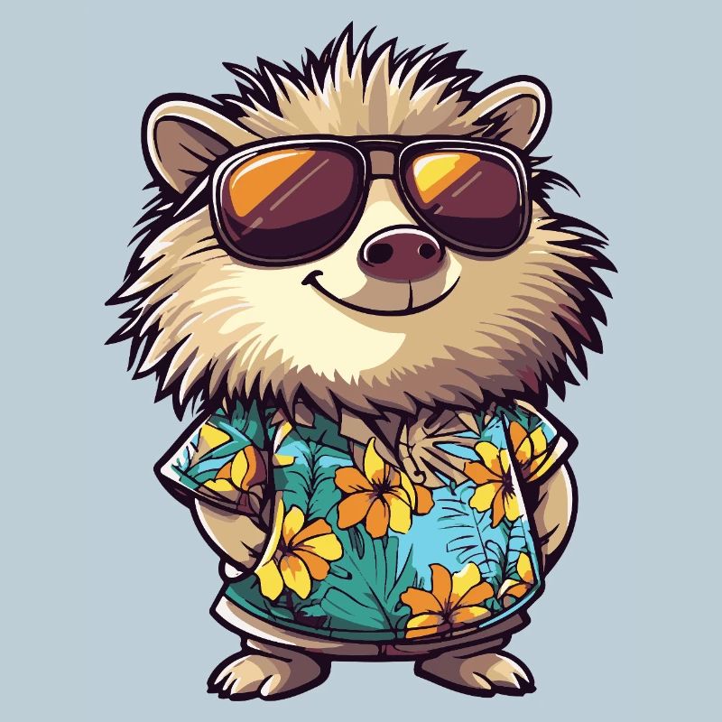 Vacances de bandes dessinées du hérisson