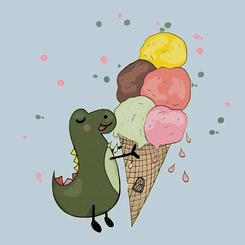 Dino mit Eis