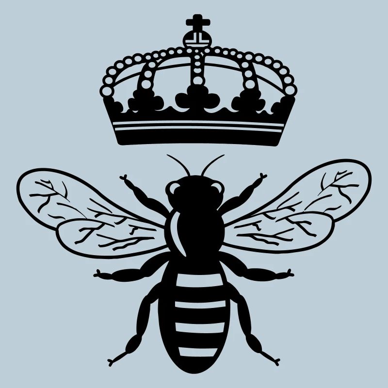 Queen bee with crown