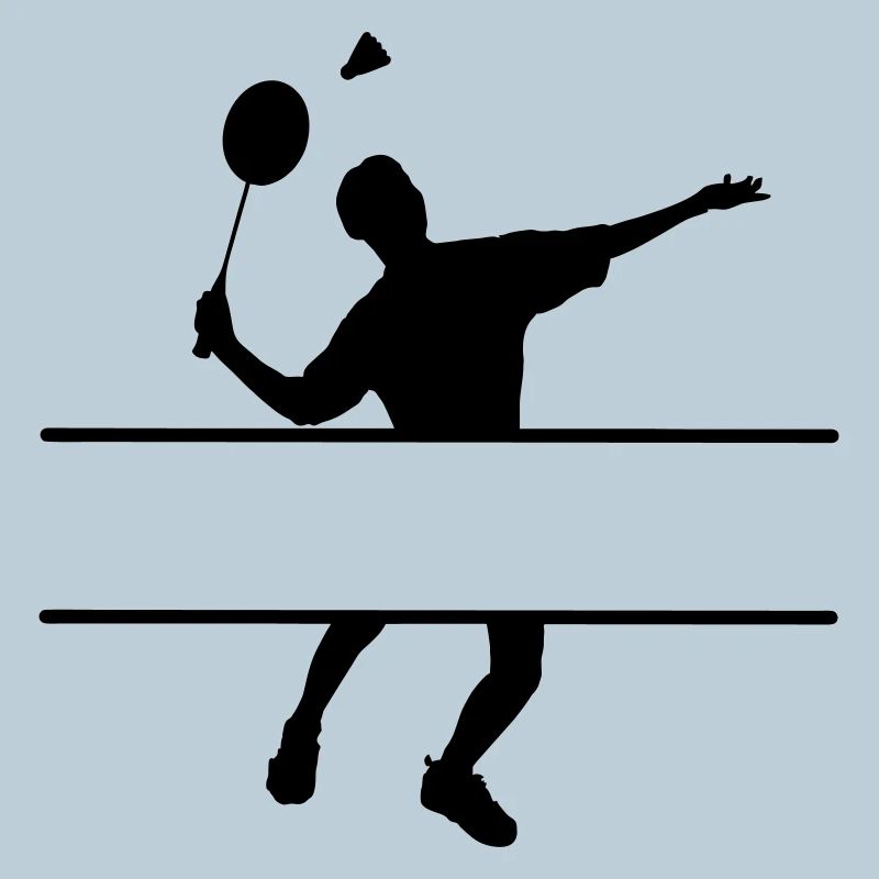 Shadow image of badminton player