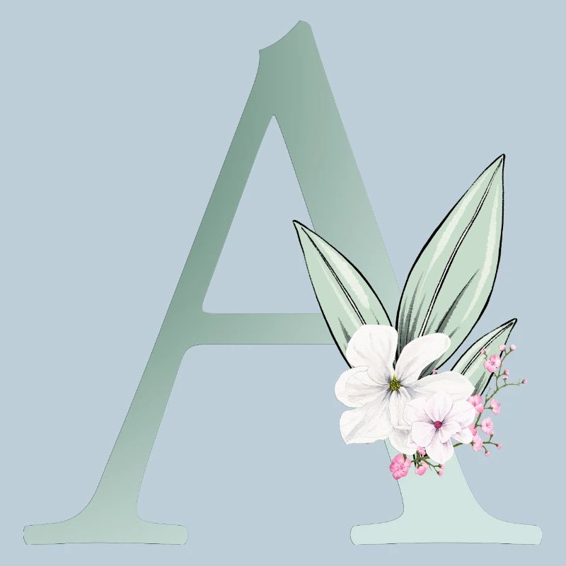 A Monogram, Floral, Personalizable