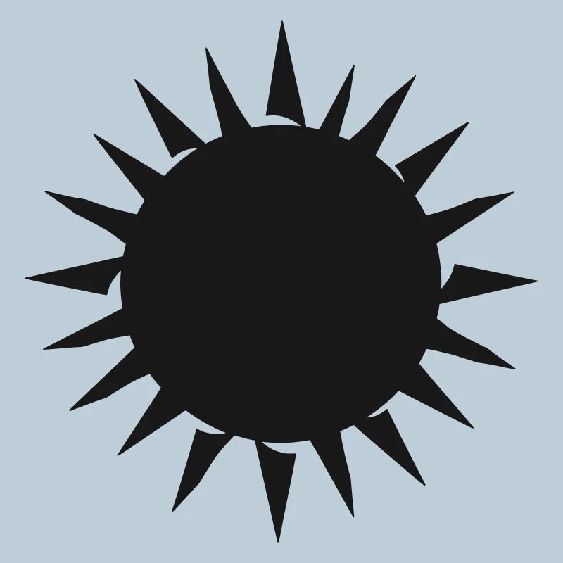 Kräftiges Sonnenschliffmuster auf dunklem Hintergrund