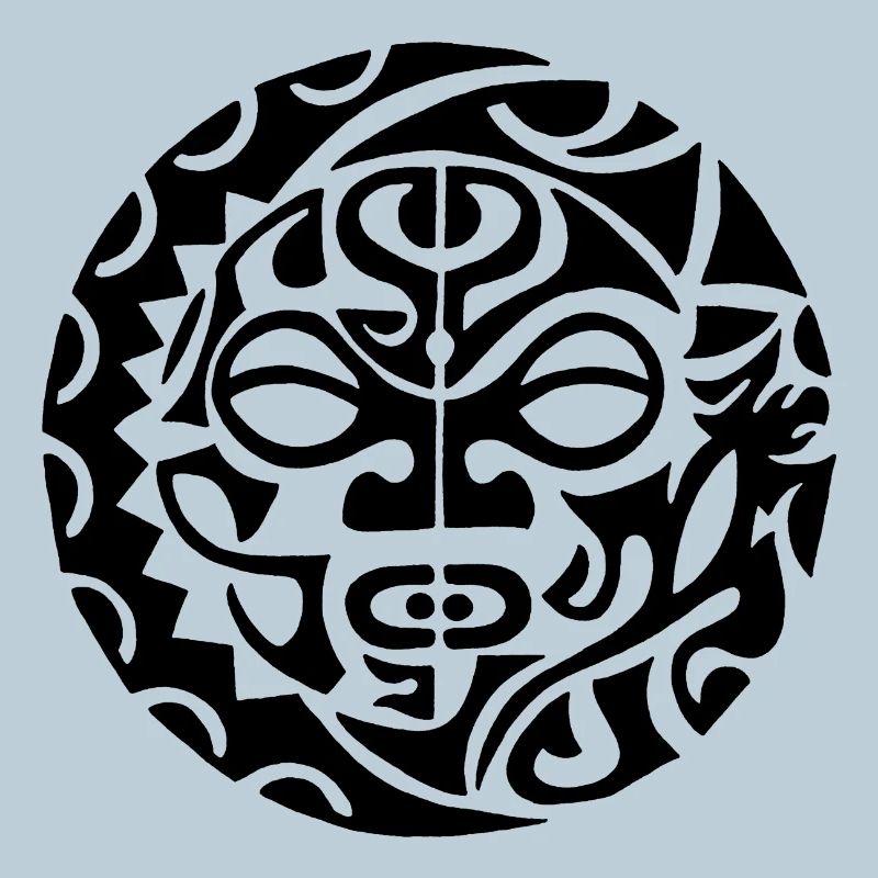 Polynesischer Schädel (Schwarz)