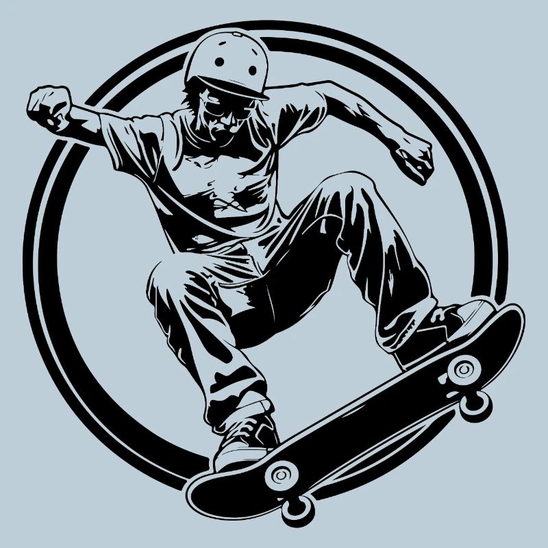 Silhouette de skateboard Man Skateboard