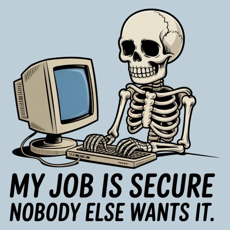 Squelette sur la sécurité au travail informatique PC