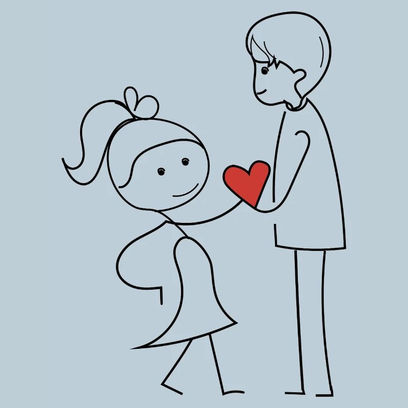 Friends exchanging affection