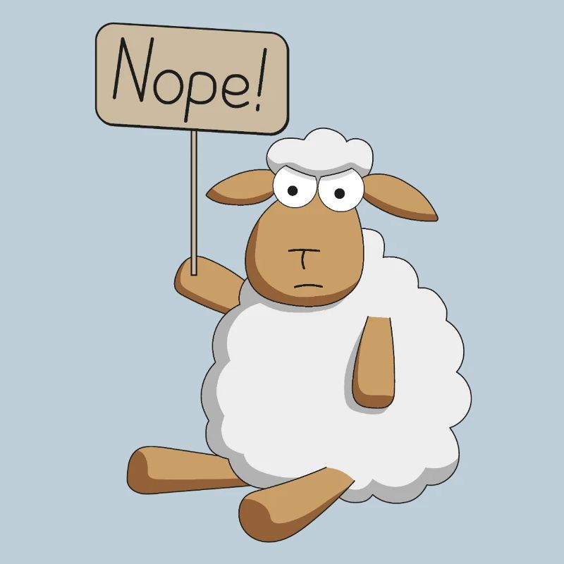 Nope! - protesting sheep