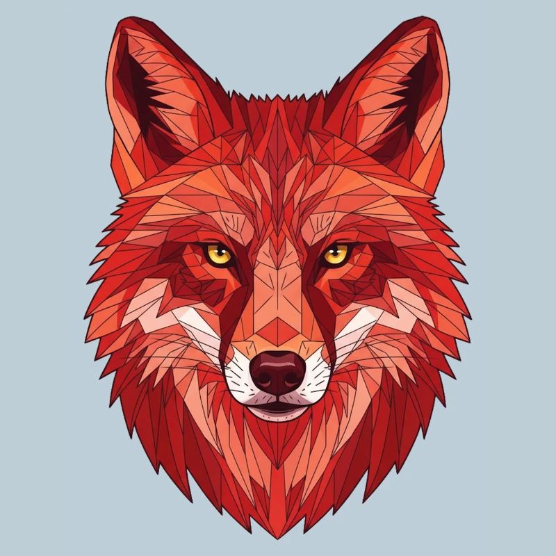 Polygonal Fox Head