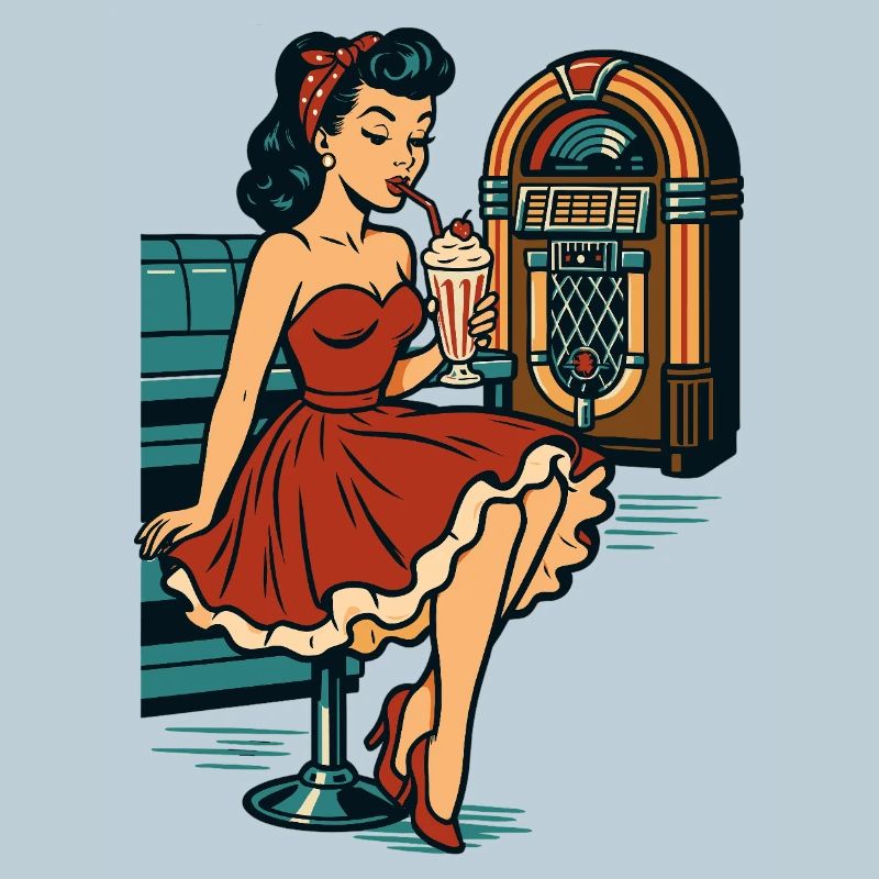 Rockabilly Diner Diner Jukebox Rétro