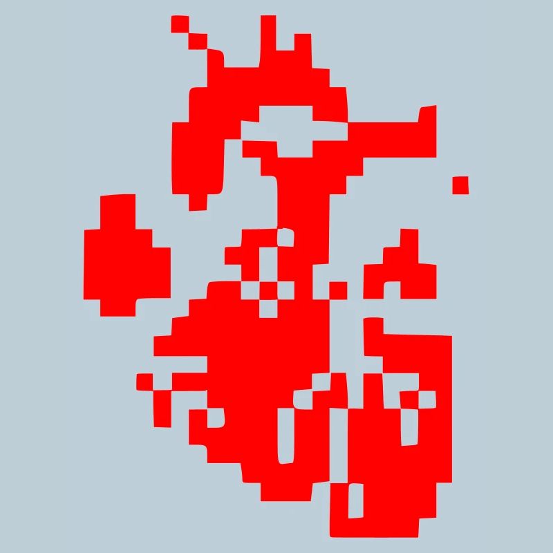 Résolution des Pixels de Cœur Glitch