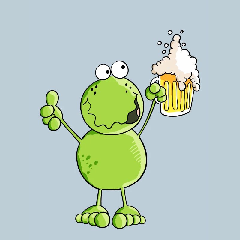 Grenouille avec bière - alcool - boisson