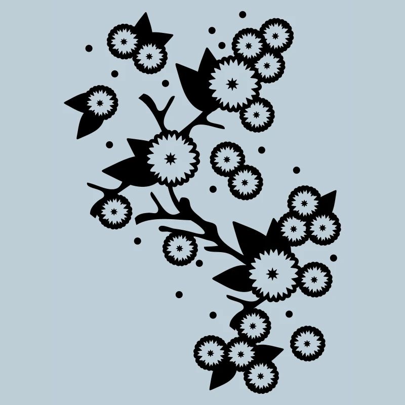 stylized flower branch
