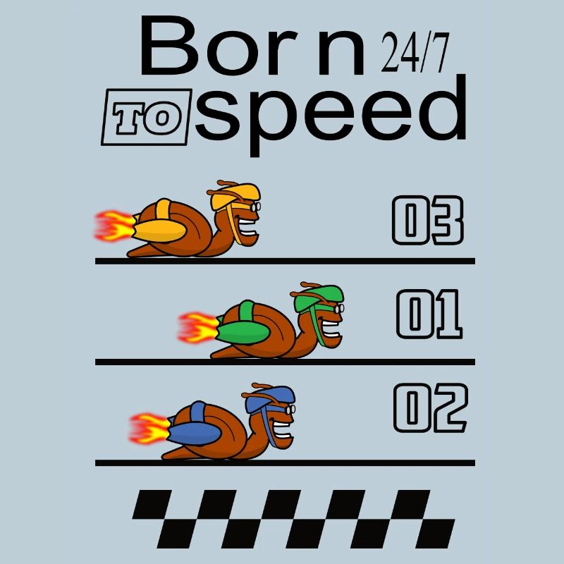 Funny racing snails