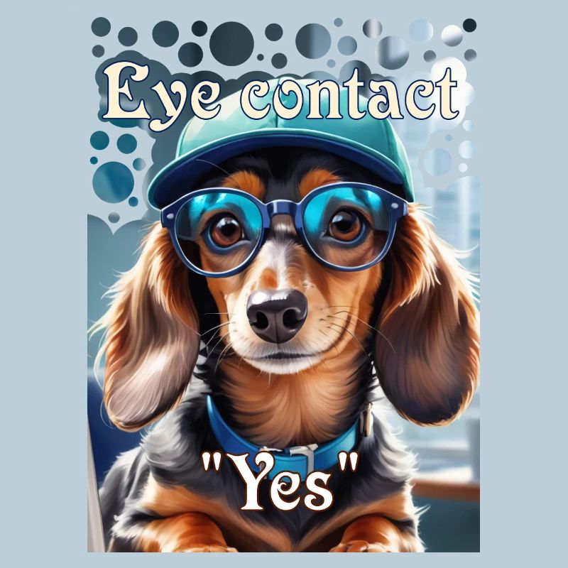 Teckel Look Teckel avec capuchon Lunettes élégantes