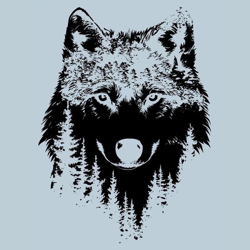 Wolf Forest Silhouette