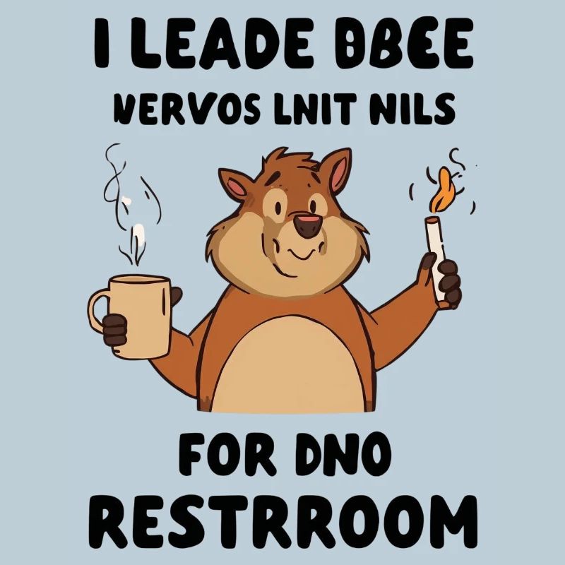 Beaver Coffee Break Illustration