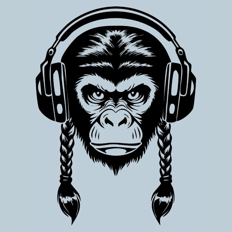 Chemise Electro Monkey Head Synth Wave Edition
