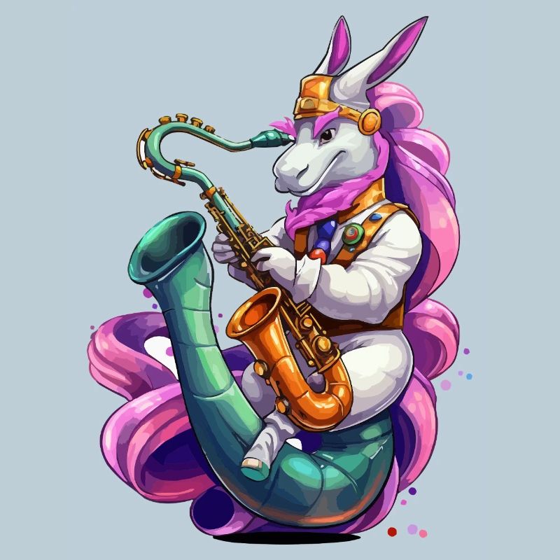 Funkelndes Einhorn Saxophon