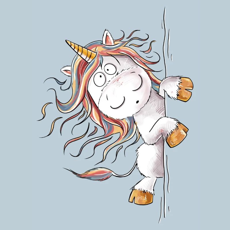 Drolliges Regenbogen Einhorn Fantasy