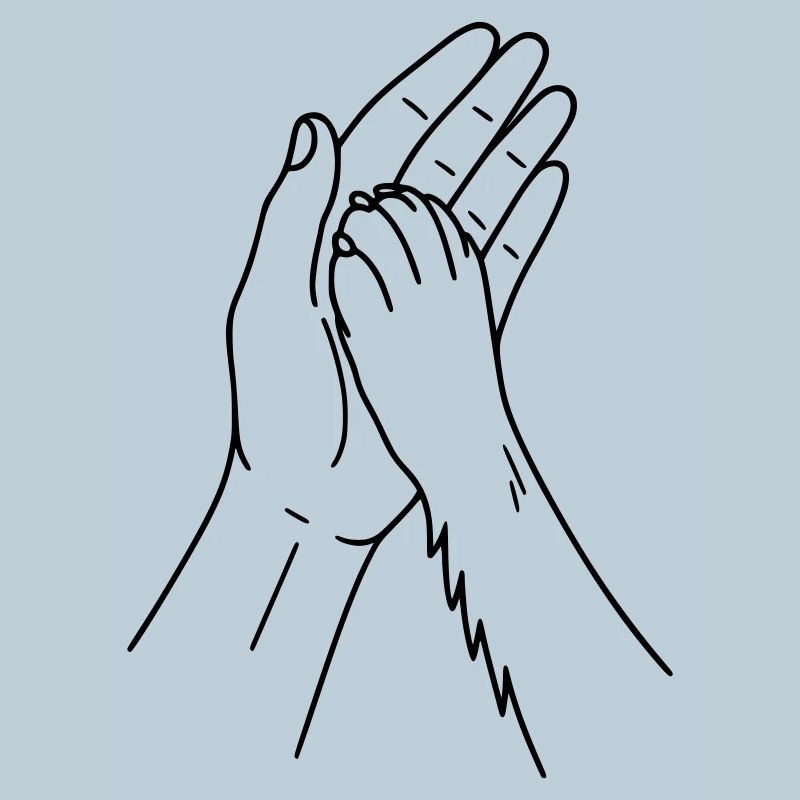 Hundepfote Hand - High Five - Hunde Pfote Hund 