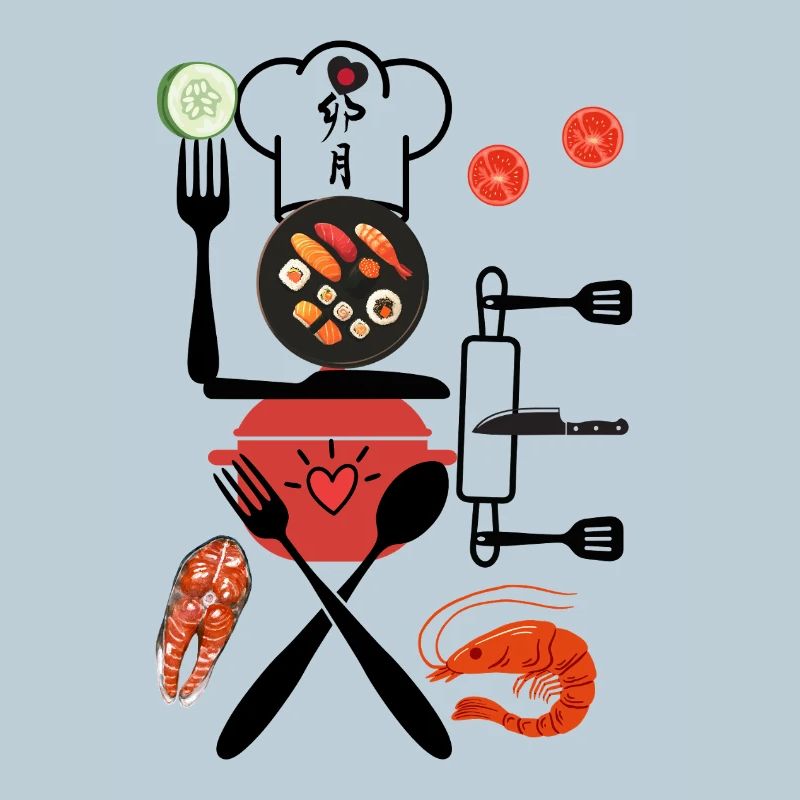 Sushi-Grill-Meeresfrüchte-Stil