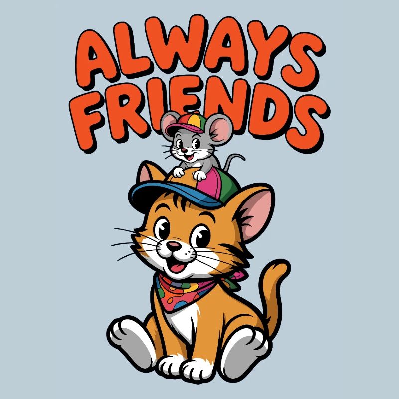 Always Friends Cats Mouse