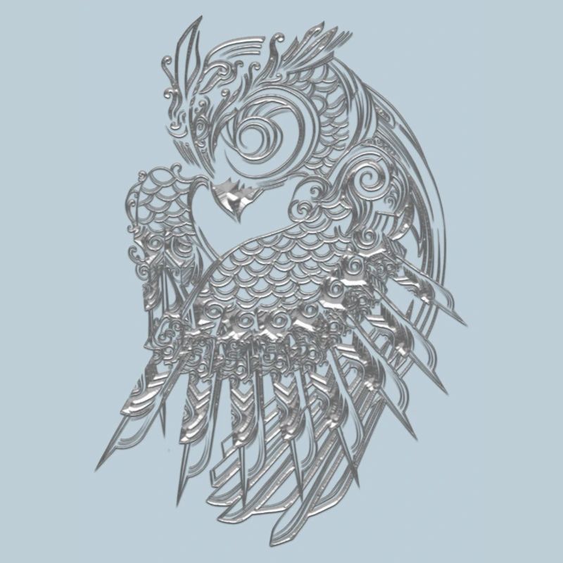 Silbernes Eulen-Design