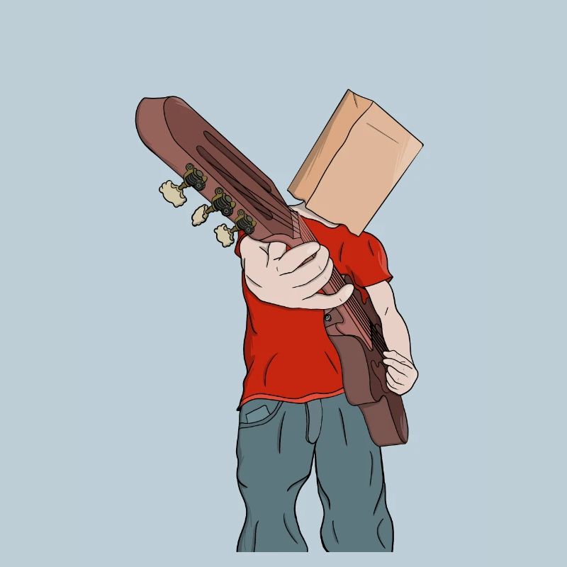 Schüchterner Gitarrist