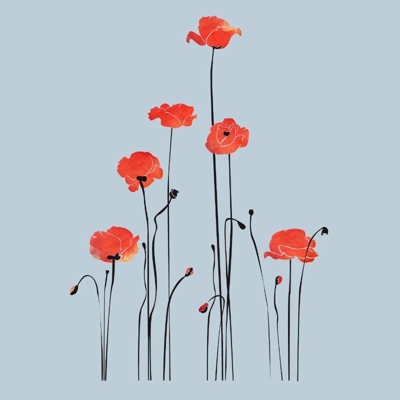 Abstrakte Mohnblumen Illustration