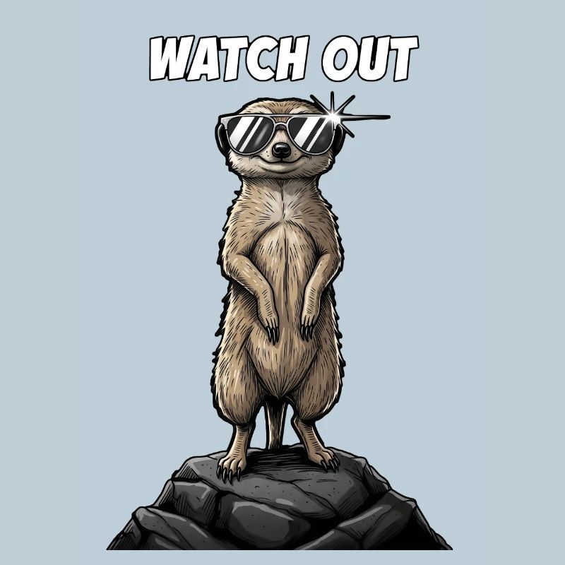 Design cool avec des suricates, attention !