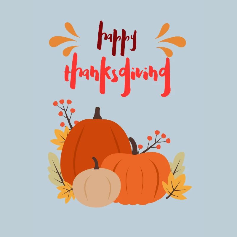 Thanksgiving Fall Pumpkin Scene