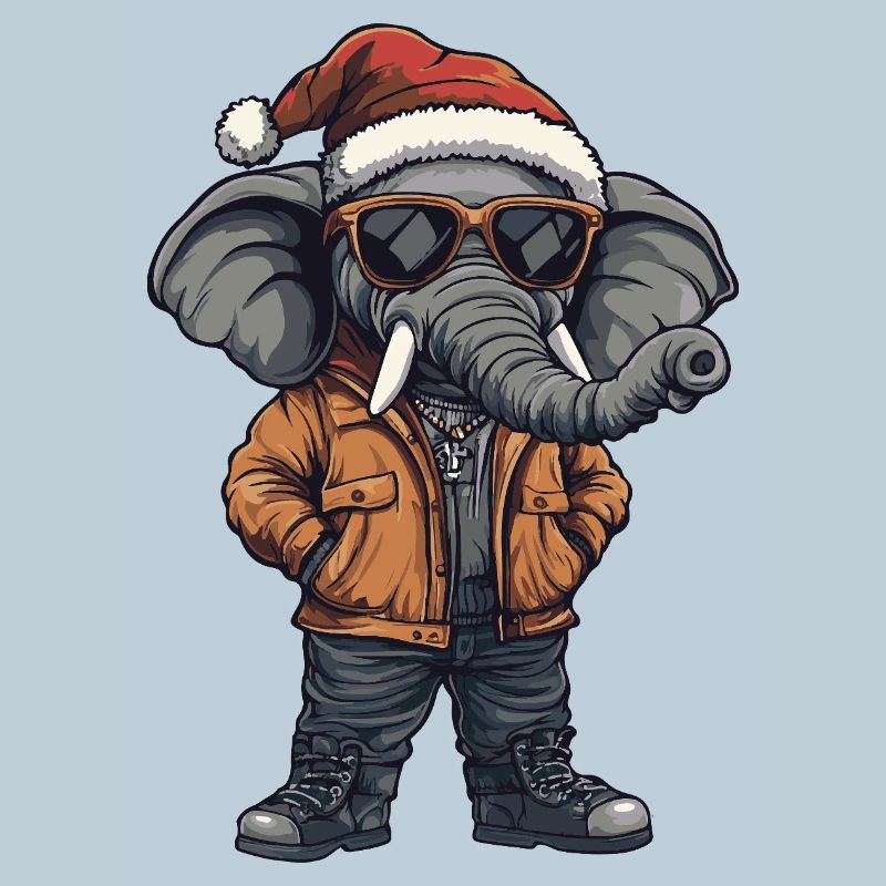 Elephant Christmas Winter