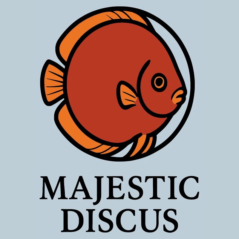 Majestic Circular Discus Fish Logo