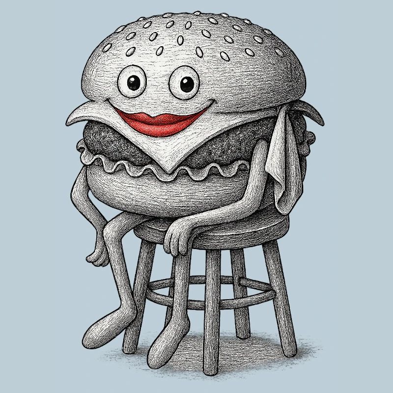 Whimsical Hamburger 