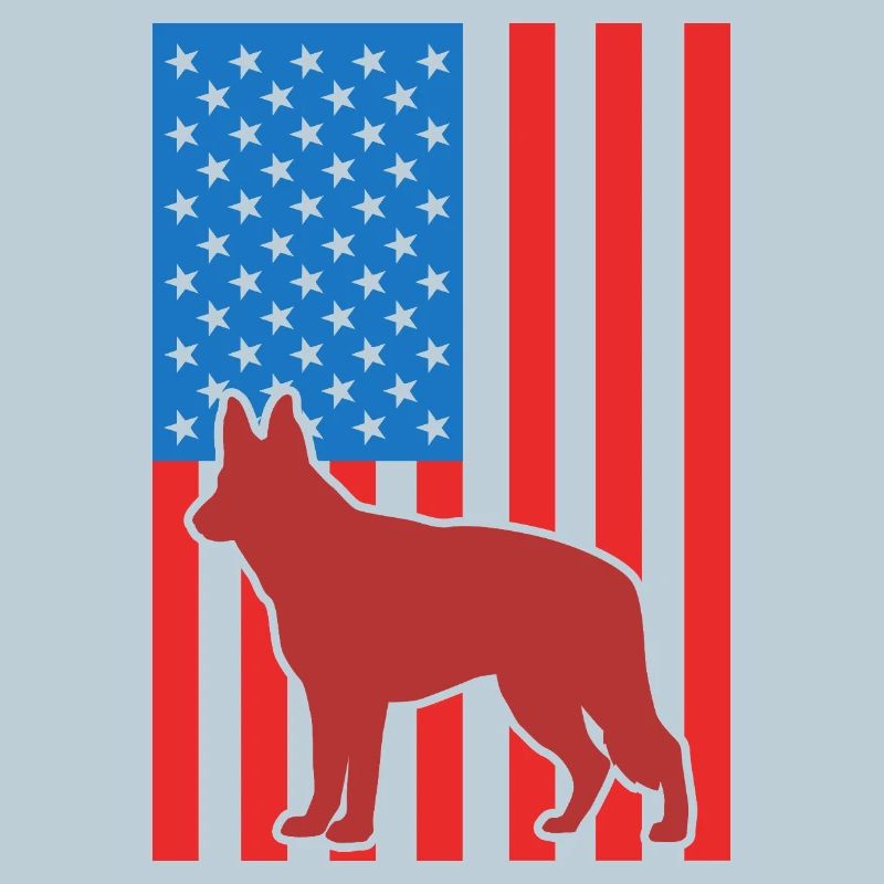 Schäferhund US Flagge