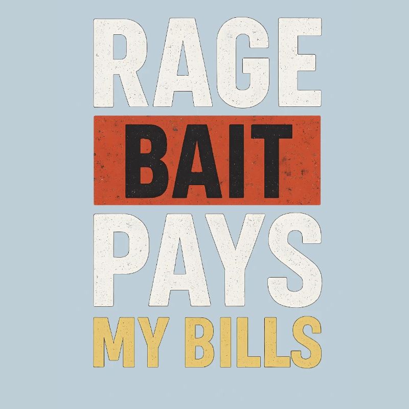 Rage Bait Pays My Bills, Funny Meme 