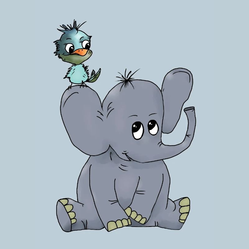 Elefant_mit_Vogel