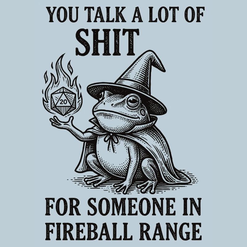 Fireball Range – RPG Magicien Grenouille Drôle