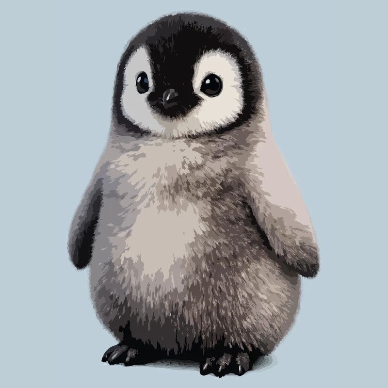 Illustration du poussin de pingouin doux