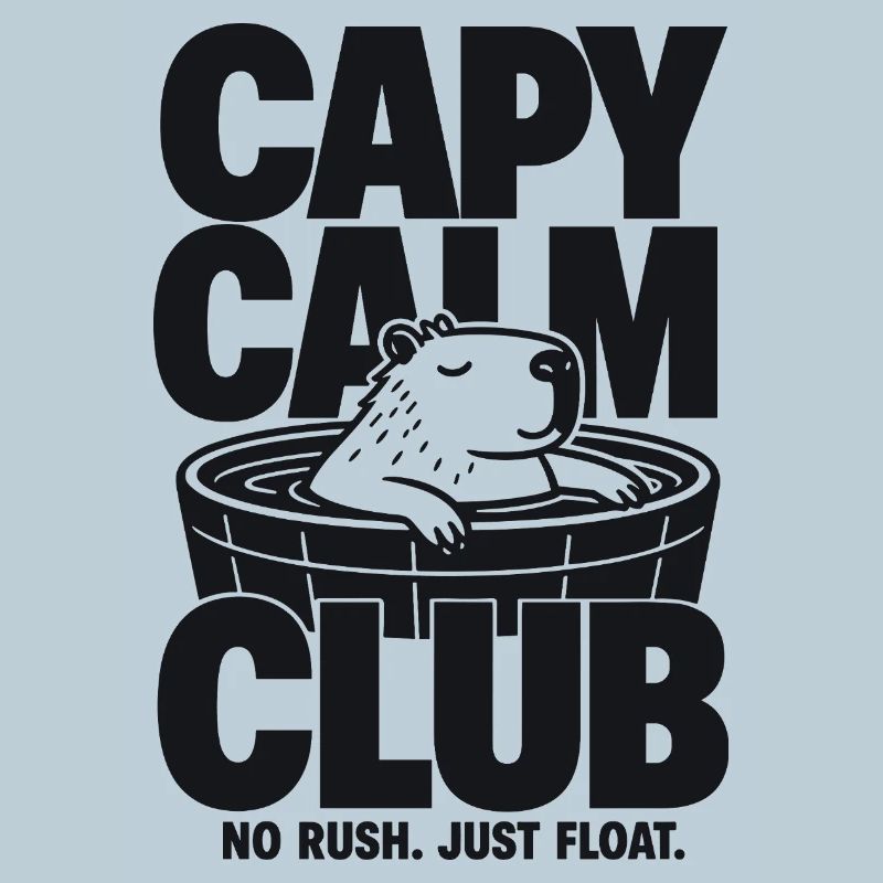 Capy Club Relaxed Capybara Design