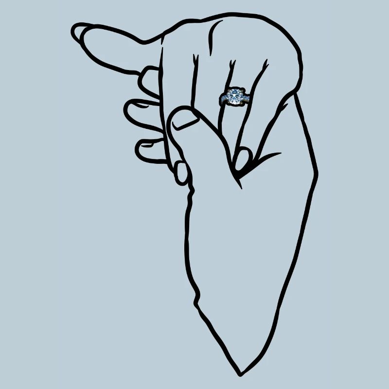 Verlobungs-Ehering-Hand