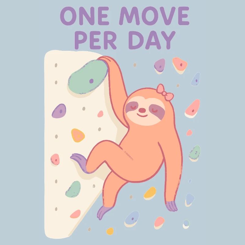 Sloth Bouldering: One Move Per Day Design