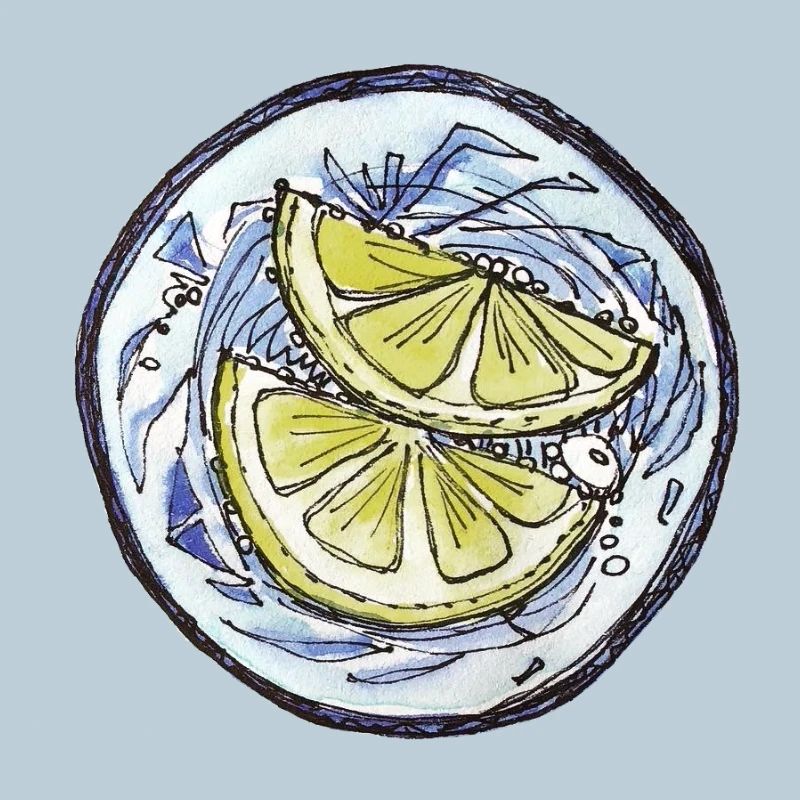 Dessin à la main du citron