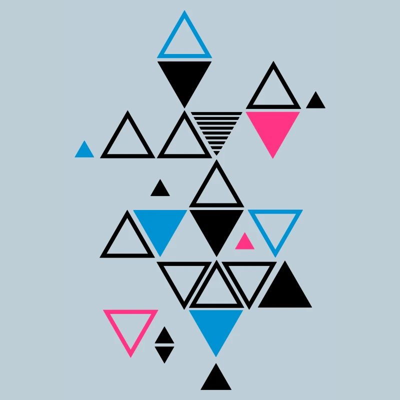 graphic pattern of triangles