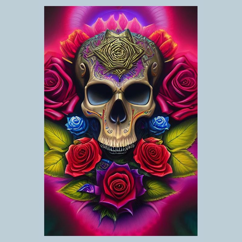 Skull with roses