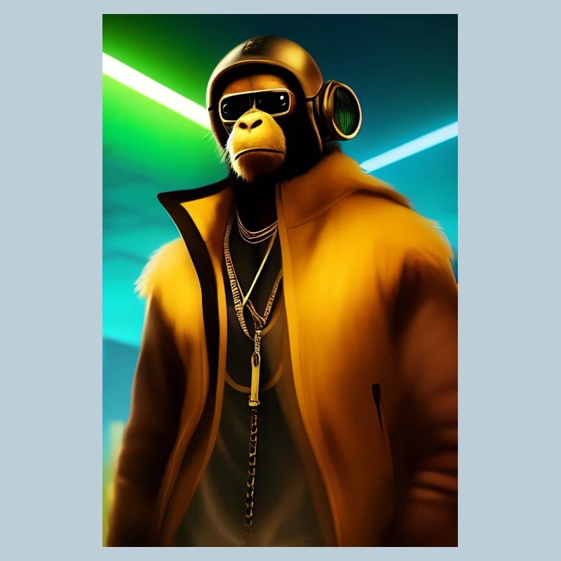 Cooler Affe